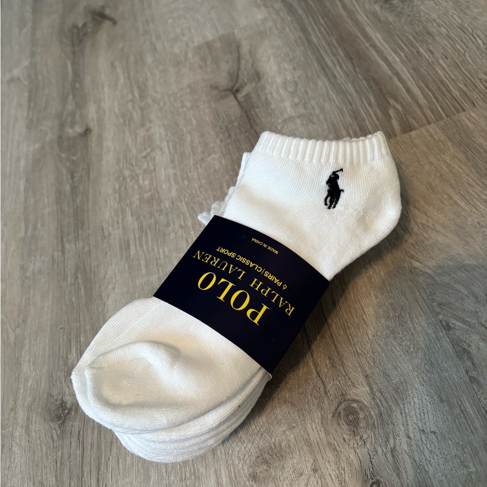 Polo by Ralph Lauren White Ankle Socks